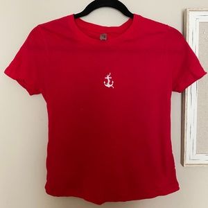 Red Delta Gamma Anchor Tee